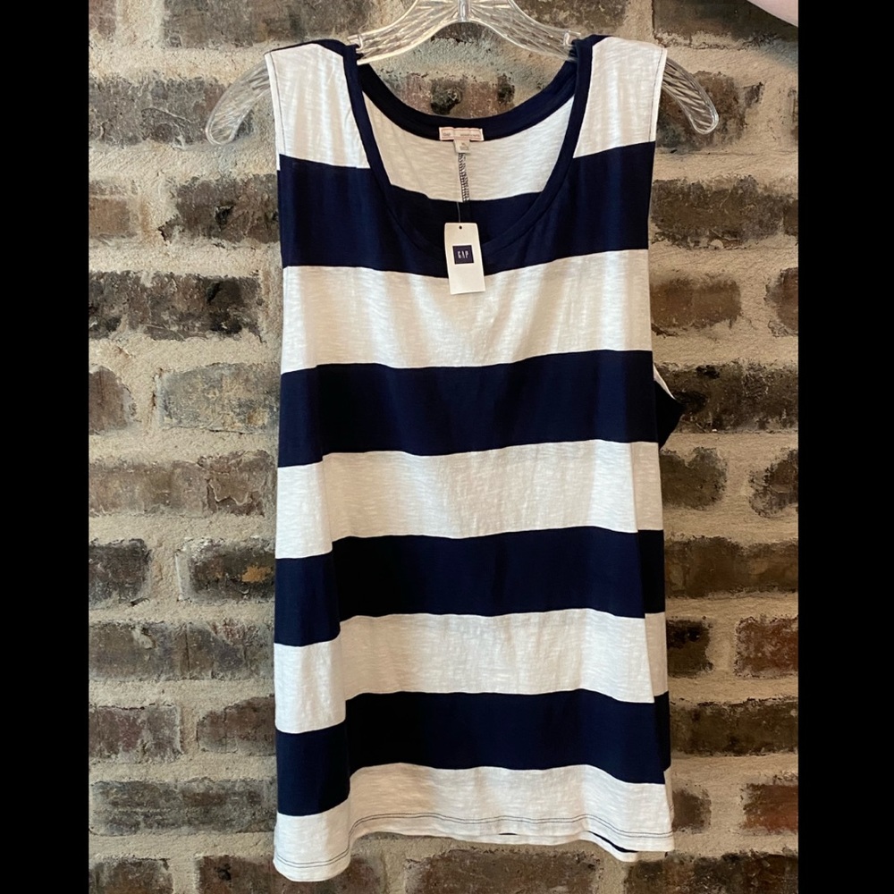 NWT Gap Navy/White Tank - XL